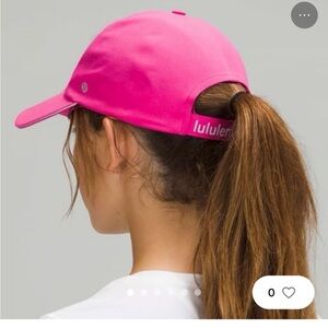 LULULEMON fast and free hat in sonic pink